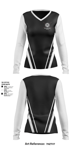 Women's Long Sleeve Vneck Shirt, Douglas High School Softball, Softball, Teamtime, Team time, sublimation, custom sports apparel, team uniforms, spirit wear, spiritwear, sports uniforms, custom shirts, team store, custom team store, fundraiser sports, apparel fundraiser