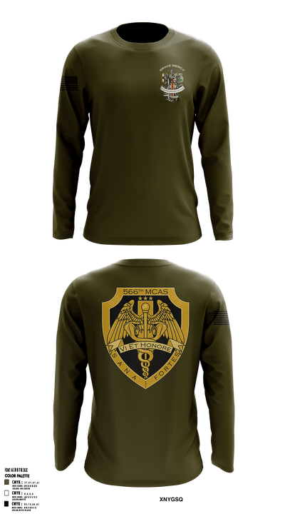 566 MCAS 1040274 Long Sleeve Performance Shirt - 63