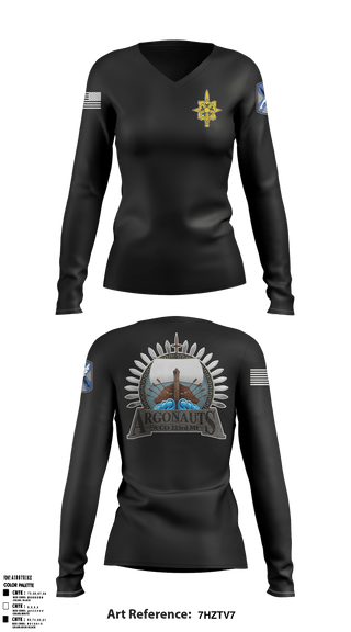 Women's Long Sleeve Vneck Shirt, , National Guard, Teamtime, Team time, sublimation, custom sports apparel, team uniforms, spirit wear, spiritwear, sports uniforms, custom shirts, team store, custom team store, fundraiser sports, apparel fundraiser