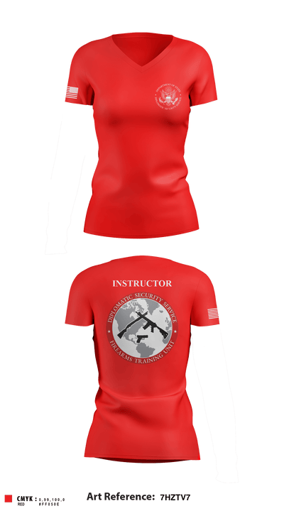 Firearms Training Unit 93026000 Women's Short Sleeve V-neck Shirt - 5
