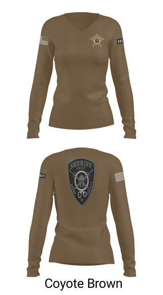 Women's Long Sleeve Vneck Shirt, , Police, Teamtime, Team time, sublimation, custom sports apparel, team uniforms, spirit wear, spiritwear, sports uniforms, custom shirts, team store, custom team store, fundraiser sports, apparel fundraiser