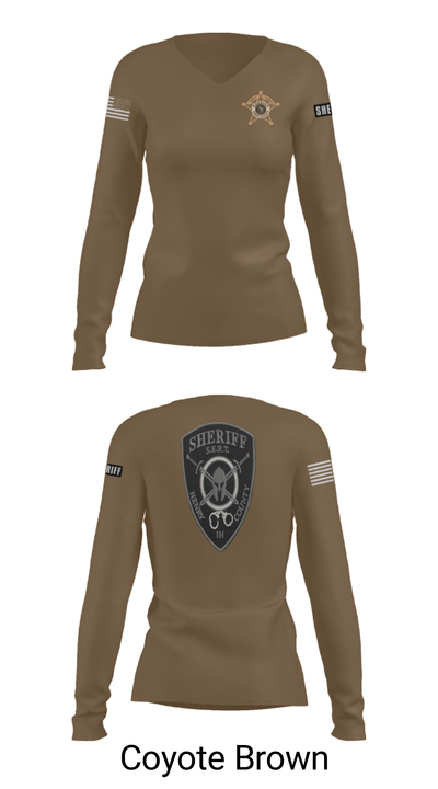 Henry County S.E.R.T. 87395571 Women's Long Sleeve V-neck Shirt - 38