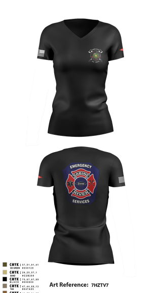 Women's Short Sleeve Vneck Shirt, , Fire Department, Teamtime, Team time, sublimation, custom sports apparel, team uniforms, spirit wear, spiritwear, sports uniforms, custom shirts, team store, custom team store, fundraiser sports, apparel fundraiser