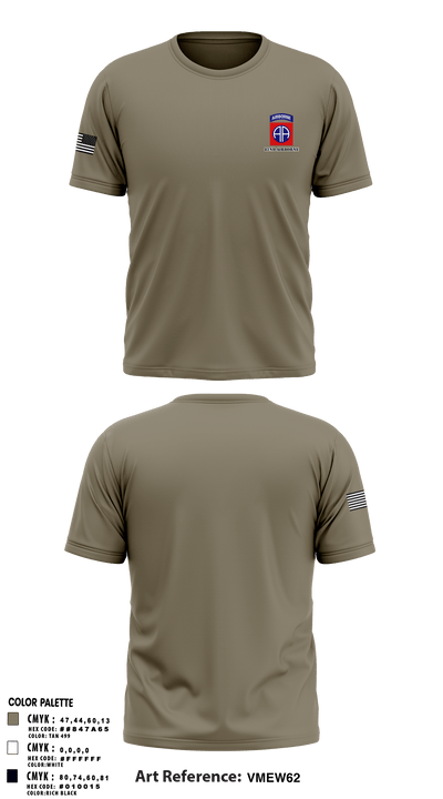 82nd airborne 92511168 Short Sleeve Performance Polo - 1