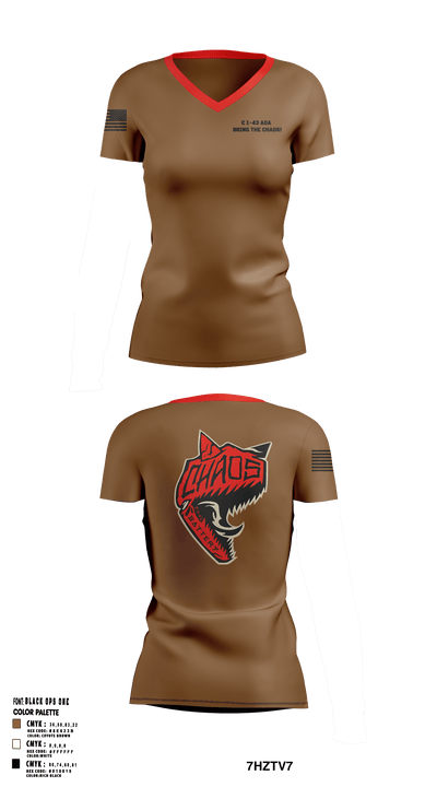 C 1-43 ADA 26758454 Women's Short Sleeve V-neck Shirt - 10