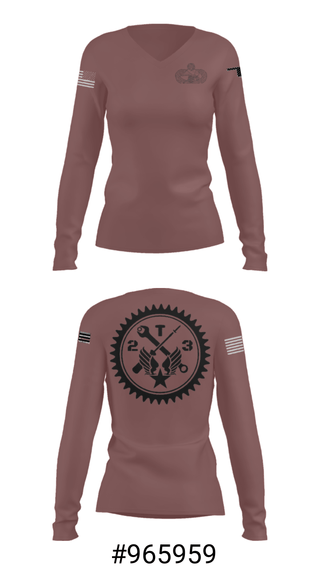 Women's Long Sleeve Vneck Shirt, , Air Force, Teamtime, Team time, sublimation, custom sports apparel, team uniforms, spirit wear, spiritwear, sports uniforms, custom shirts, team store, custom team store, fundraiser sports, apparel fundraiser