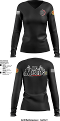 591st MP CO HQ PLT 28103844 Women's Long Sleeve V-neck Shirt - 1