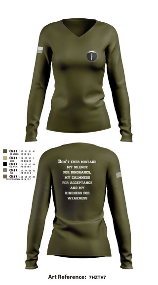 Women's Long Sleeve Vneck Shirt, , Marines, Teamtime, Team time, sublimation, custom sports apparel, team uniforms, spirit wear, spiritwear, sports uniforms, custom shirts, team store, custom team store, fundraiser sports, apparel fundraiser