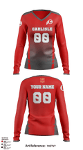 Carlisle Senior High School Volleyball 73630774 Women's Long Sleeve V-neck Shirt - 30