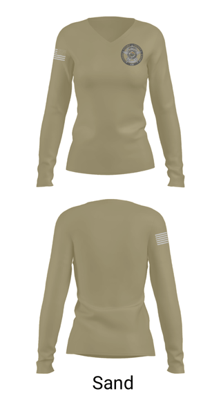 Women's Long Sleeve Vneck Shirt, , Police, Teamtime, Team time, sublimation, custom sports apparel, team uniforms, spirit wear, spiritwear, sports uniforms, custom shirts, team store, custom team store, fundraiser sports, apparel fundraiser