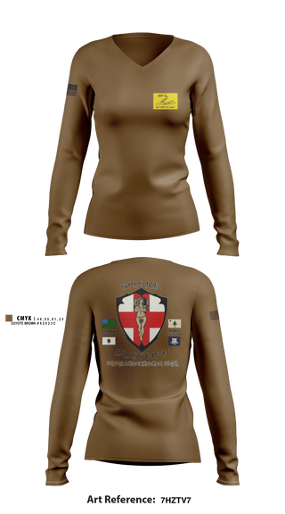 Women's Long Sleeve Vneck Shirt, , Army, Teamtime, Team time, sublimation, custom sports apparel, team uniforms, spirit wear, spiritwear, sports uniforms, custom shirts, team store, custom team store, fundraiser sports, apparel fundraiser
