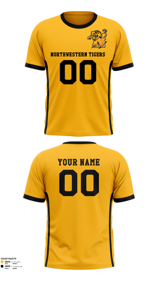 Short Sleeve Performance Shirt, Northwestern Tigers, Football, Teamtime, Team time, sublimation, custom sports apparel, team uniforms, spirit wear, spiritwear, sports uniforms, custom shirts, team store, custom team store, fundraiser sports, apparel fundraiser