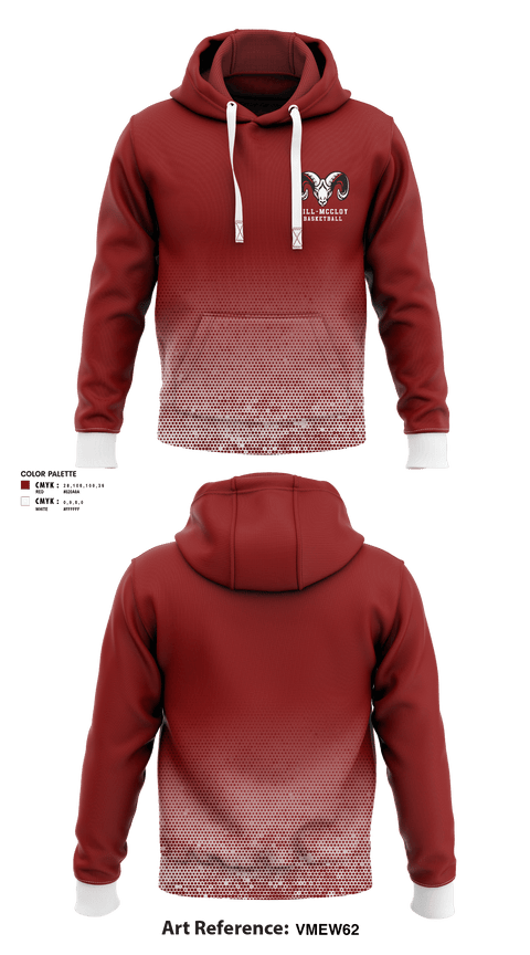 Hoodie, Hill-McCloy High School Basketball, Men's Basketball, Teamtime, Team time, sublimation, custom sports apparel, team uniforms, spirit wear, spiritwear, sports uniforms, custom shirts, team store, custom team store, fundraiser sports, apparel fundraiser