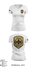 Det. 2 C. CO. 1-171st GSAB Medevac 89905871 Women's Short Sleeve V-neck Shirt - 2