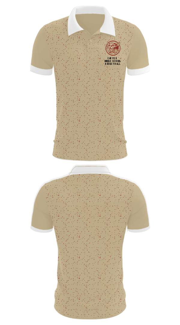 Short Sleeve Performance Polo, Carver Middle School Basketball, Men's Basketball, Teamtime, Team time, sublimation, custom sports apparel, team uniforms, spirit wear, spiritwear, sports uniforms, custom shirts, team store, custom team store, fundraiser sports, apparel fundraiser