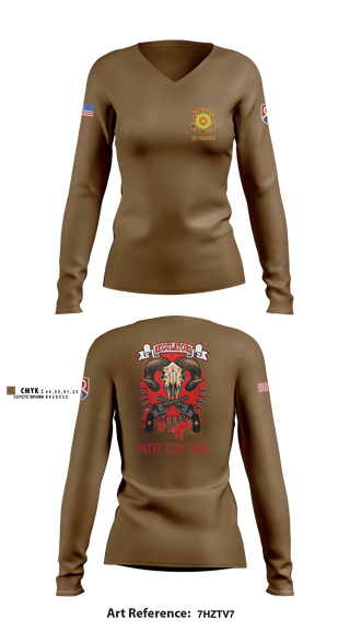 Women's Long Sleeve Vneck Shirt, , Army, Teamtime, Team time, sublimation, custom sports apparel, team uniforms, spirit wear, spiritwear, sports uniforms, custom shirts, team store, custom team store, fundraiser sports, apparel fundraiser