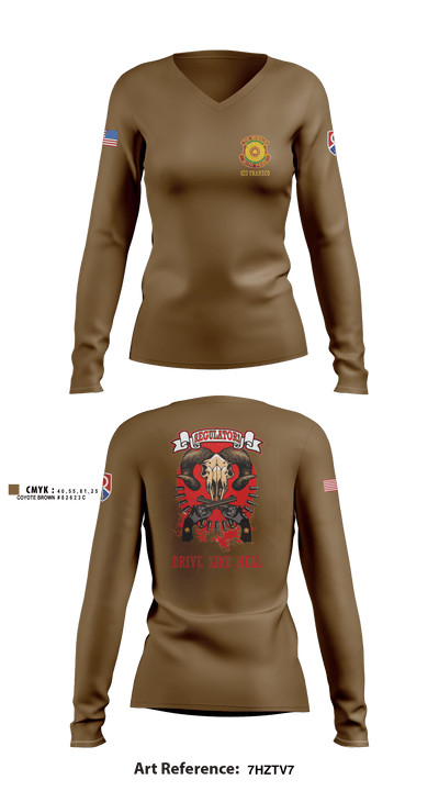 423 TC 57126457 Women's Long Sleeve V-neck Shirt - 5