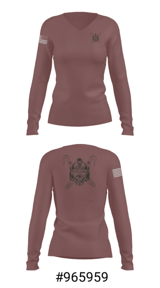 Women's Long Sleeve Vneck Shirt, , Army, Teamtime, Team time, sublimation, custom sports apparel, team uniforms, spirit wear, spiritwear, sports uniforms, custom shirts, team store, custom team store, fundraiser sports, apparel fundraiser