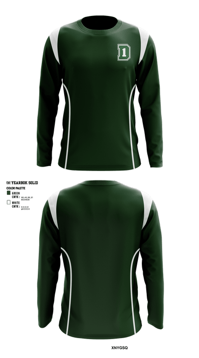Dartmouth High School 73517919 Long Sleeve Performance Shirt - 2