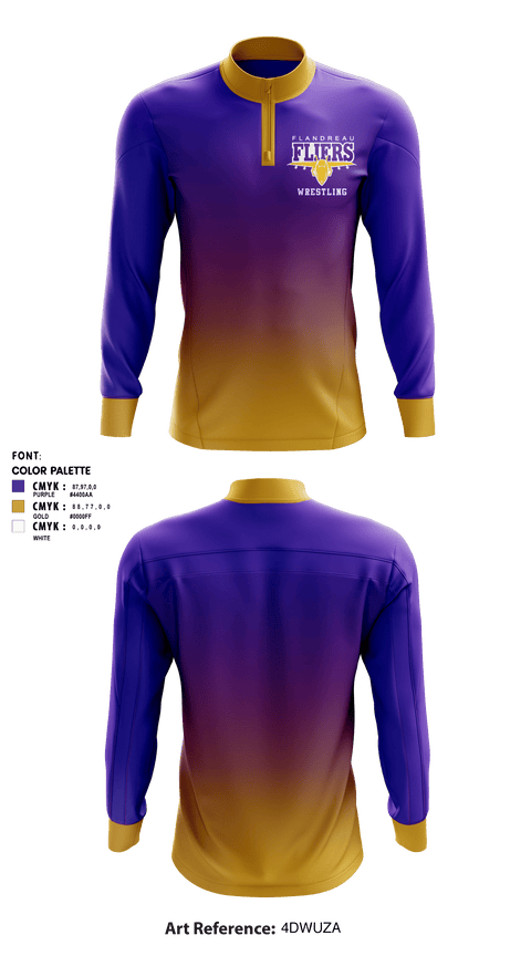 Quarter Zip Jacket, Flandreau High School Wrestling, Wrestling, Teamtime, Team time, sublimation, custom sports apparel, team uniforms, spirit wear, spiritwear, sports uniforms, custom shirts, team store, custom team store, fundraiser sports, apparel fundraiser