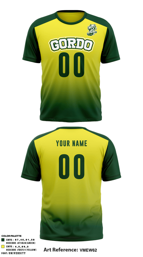 Short Sleeve Performance Shirt, Gordo High School Volleyball, Men's Volleyball, Teamtime, Team time, sublimation, custom sports apparel, team uniforms, spirit wear, spiritwear, sports uniforms, custom shirts, team store, custom team store, fundraiser sports, apparel fundraiser