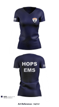 HOPS EMS 88989109 Women's Short Sleeve V-neck Shirt - 3