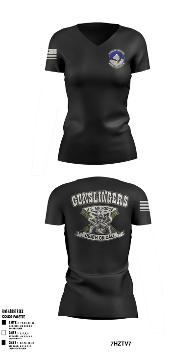 13th Air Support Operations Squadron 89640163 Women's Short Sleeve V-neck Shirt - 1