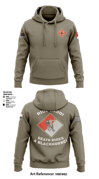 Hoodie, HHT, 2-11th ACR, Army, Teamtime, Team time, sublimation, custom sports apparel, team uniforms, spirit wear, spiritwear, sports uniforms, custom shirts, team store, custom team store, fundraiser sports, apparel fundraiser