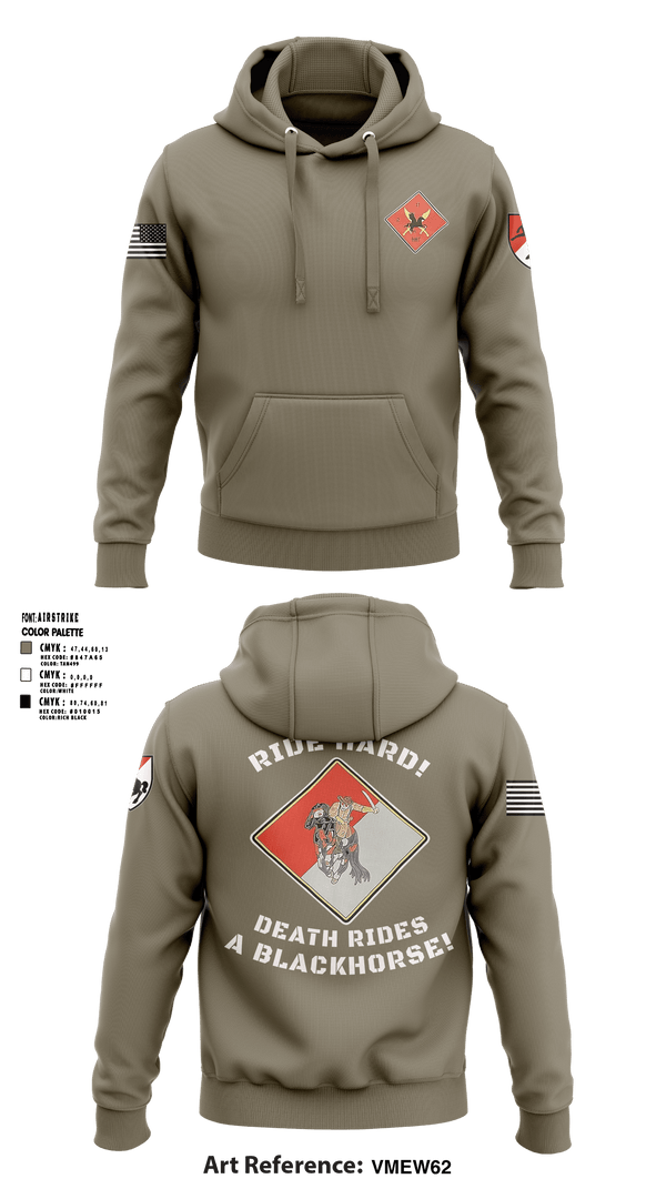 Hoodie, HHT, 2-11th ACR, Army, Teamtime, Team time, sublimation, custom sports apparel, team uniforms, spirit wear, spiritwear, sports uniforms, custom shirts, team store, custom team store, fundraiser sports, apparel fundraiser