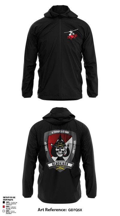 B Troop, 3-17 Cav 24452790 Windbreaker - 1