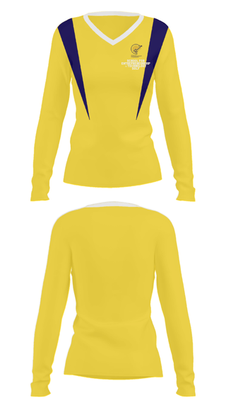Women's Long Sleeve Vneck Shirt, School for Entrepreneurship & Technology Golf, Golf, Teamtime, Team time, sublimation, custom sports apparel, team uniforms, spirit wear, spiritwear, sports uniforms, custom shirts, team store, custom team store, fundraiser sports, apparel fundraiser