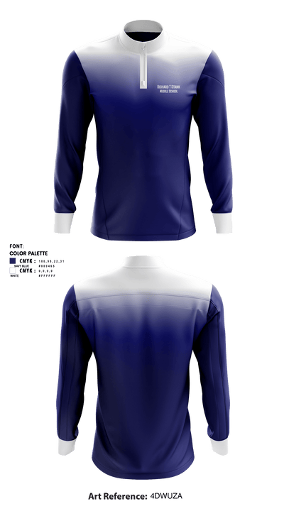 Richard T Stank Middle School 34647869 Quarter Zip Jacket - 1