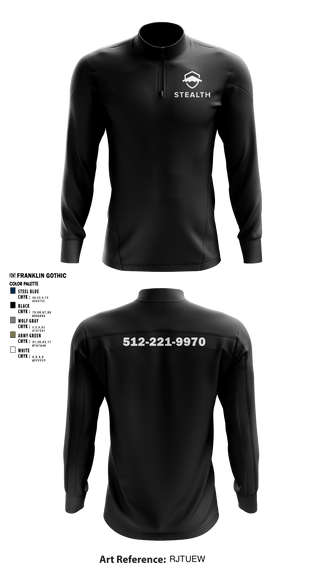 Quarter Zip Jacket, Stealth customs, , Teamtime, Team time, sublimation, custom sports apparel, team uniforms, spirit wear, spiritwear, sports uniforms, custom shirts, team store, custom team store, fundraiser sports, apparel fundraiser