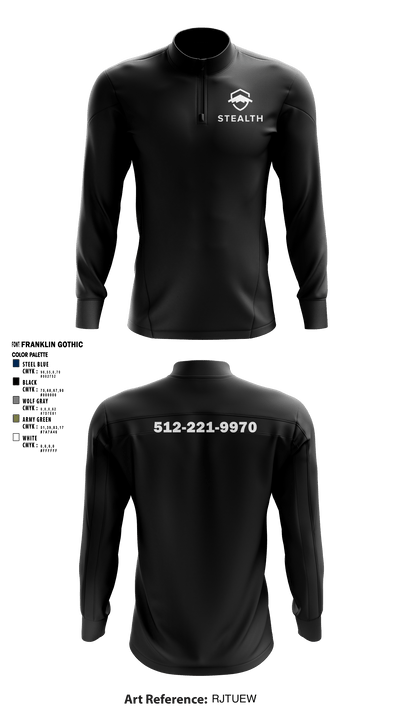 Stealth customs 84323734 Quarter Zip Jacket - 10