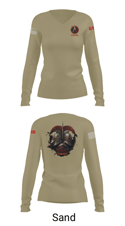 B/62D ESB 64336384 Women's Long Sleeve V-neck Shirt - 42