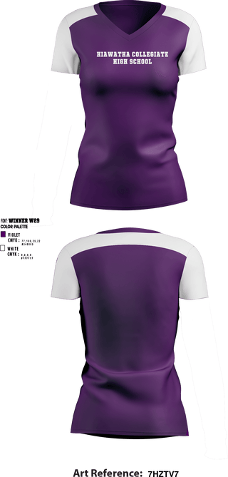 Women's Short Sleeve Vneck Shirt, Hiawatha Collegiate High School, Spirit Store, Teamtime, Team time, sublimation, custom sports apparel, team uniforms, spirit wear, spiritwear, sports uniforms, custom shirts, team store, custom team store, fundraiser sports, apparel fundraiser