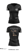 18th FA BDE Airborne 33985132 Women's Short Sleeve V-neck Shirt - 1