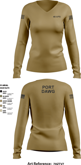 Women's Long Sleeve Vneck Shirt, , Air Force, Teamtime, Team time, sublimation, custom sports apparel, team uniforms, spirit wear, spiritwear, sports uniforms, custom shirts, team store, custom team store, fundraiser sports, apparel fundraiser