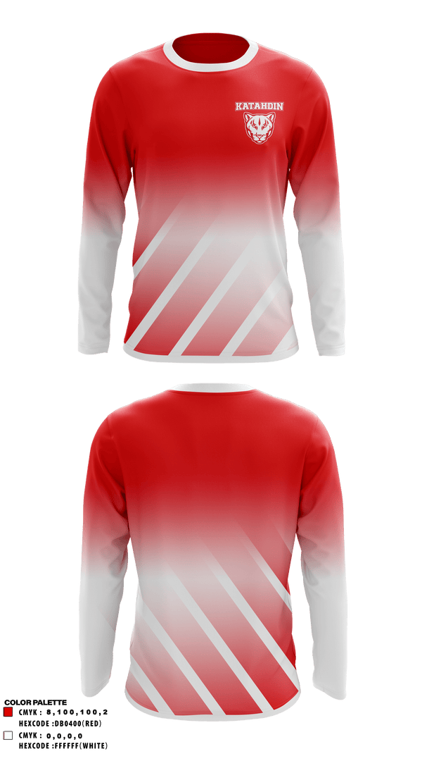 Long Sleeve Performance Shirt, Katahdin High School Soccer, Women's Soccer, Teamtime, Team time, sublimation, custom sports apparel, team uniforms, spirit wear, spiritwear, sports uniforms, custom shirts, team store, custom team store, fundraiser sports, apparel fundraiser