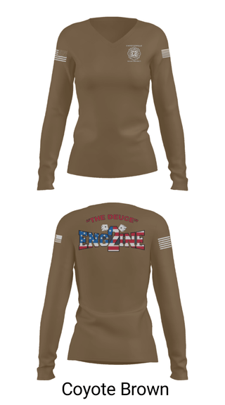 Women's Long Sleeve Vneck Shirt, , Fire Department, Teamtime, Team time, sublimation, custom sports apparel, team uniforms, spirit wear, spiritwear, sports uniforms, custom shirts, team store, custom team store, fundraiser sports, apparel fundraiser