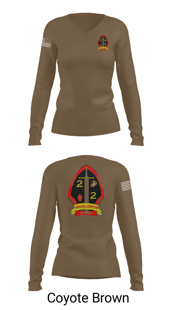 Women's Long Sleeve Vneck Shirt, , Marines, Teamtime, Team time, sublimation, custom sports apparel, team uniforms, spirit wear, spiritwear, sports uniforms, custom shirts, team store, custom team store, fundraiser sports, apparel fundraiser