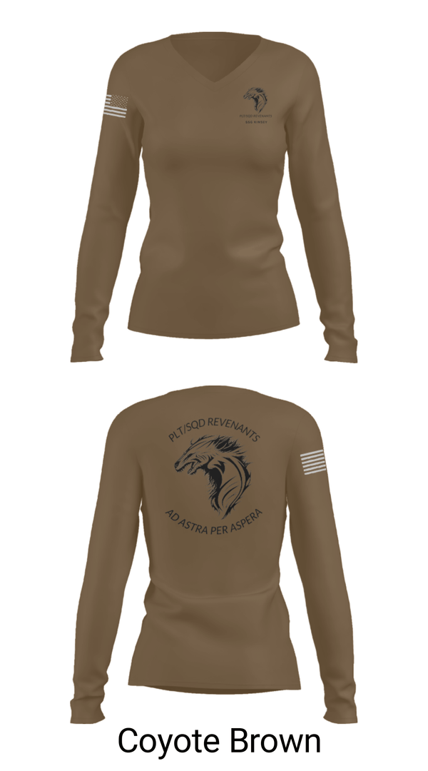 Women's Long Sleeve Vneck Shirt, , Army, Teamtime, Team time, sublimation, custom sports apparel, team uniforms, spirit wear, spiritwear, sports uniforms, custom shirts, team store, custom team store, fundraiser sports, apparel fundraiser