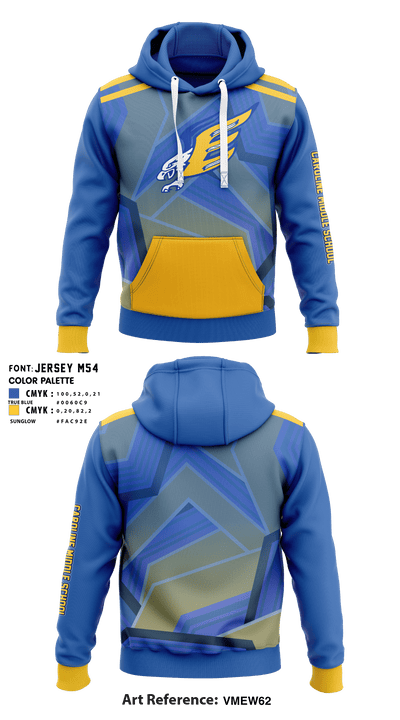 Caroline Middle School Volleyball 58375852 Hoodie - 1