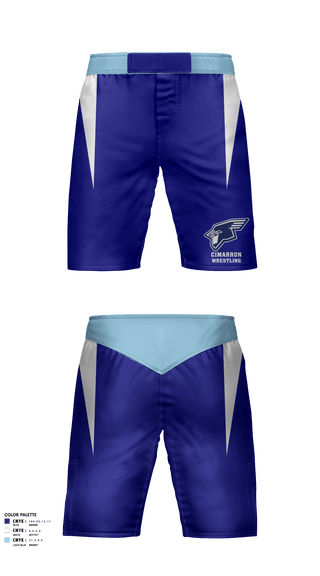Fight Shorts, Cimarron High School Wrestling, Wrestling, Teamtime, Team time, sublimation, custom sports apparel, team uniforms, spirit wear, spiritwear, sports uniforms, custom shirts, team store, custom team store, fundraiser sports, apparel fundraiser