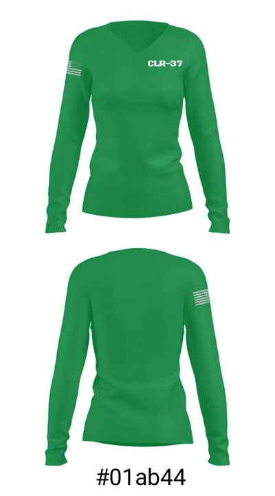 CLR-37 80303084 Women's Long Sleeve V-neck Shirt - 43