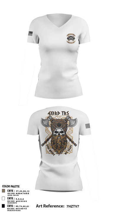 433 TRS 45089100 Women's Short Sleeve V-neck Shirt - 2