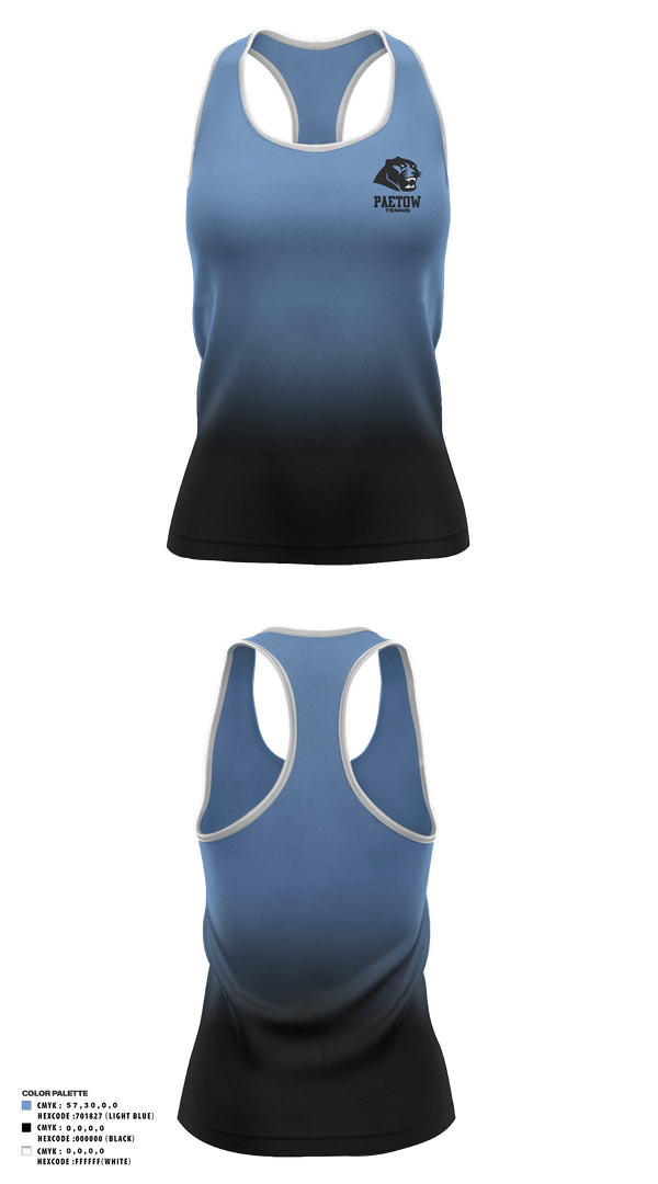 Women's Track Singlet, Paetow High School Tennis, Tennis, Teamtime, Team time, sublimation, custom sports apparel, team uniforms, spirit wear, spiritwear, sports uniforms, custom shirts, team store, custom team store, fundraiser sports, apparel fundraiser