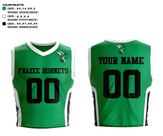 Basketball Uniform, Frazee Hornets, Men's Basketball, Teamtime, Team time, sublimation, custom sports apparel, team uniforms, spirit wear, spiritwear, sports uniforms, custom shirts, team store, custom team store, fundraiser sports, apparel fundraiser