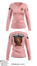 Shrimp Shack Shooters 38335157 Women's Long Sleeve V-neck Shirt - 2