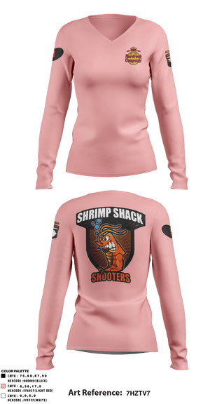 Women's Long Sleeve Vneck Shirt, , Army, Teamtime, Team time, sublimation, custom sports apparel, team uniforms, spirit wear, spiritwear, sports uniforms, custom shirts, team store, custom team store, fundraiser sports, apparel fundraiser